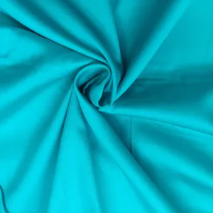 Sapphire Blue Solid Cotton Satin Fabric