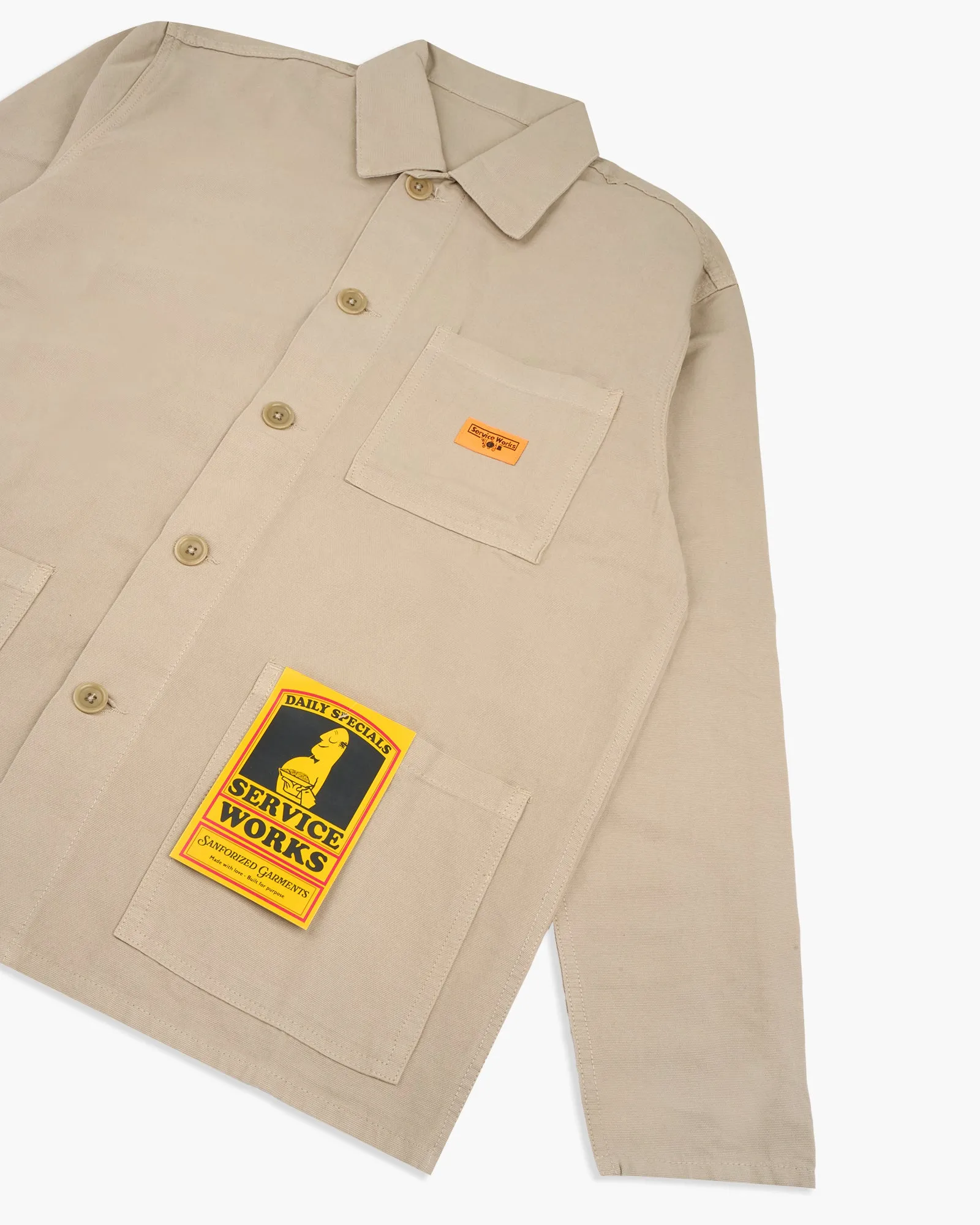 Service Works Classic Canvas Coverall Jacket - Stone