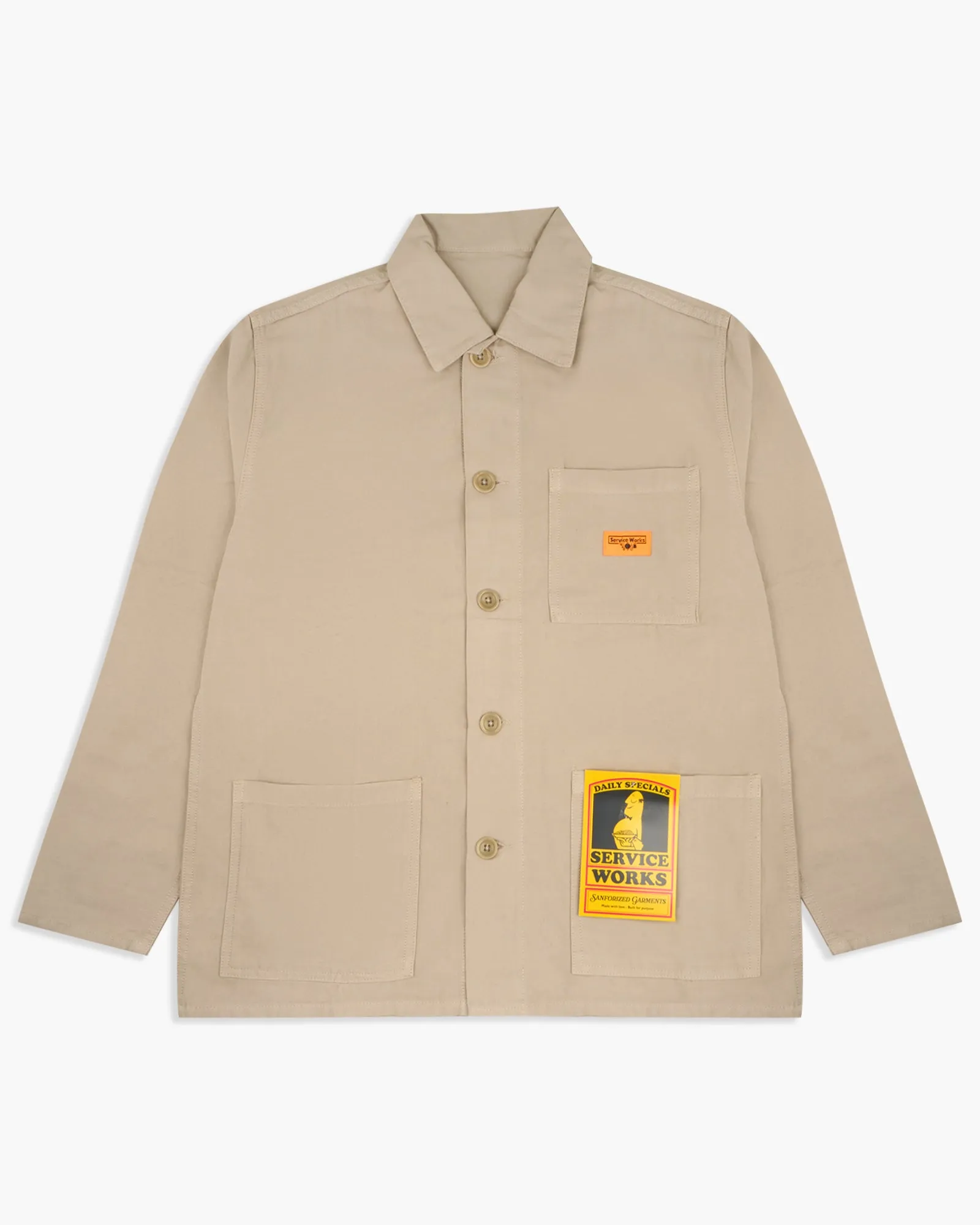 Service Works Classic Canvas Coverall Jacket - Stone