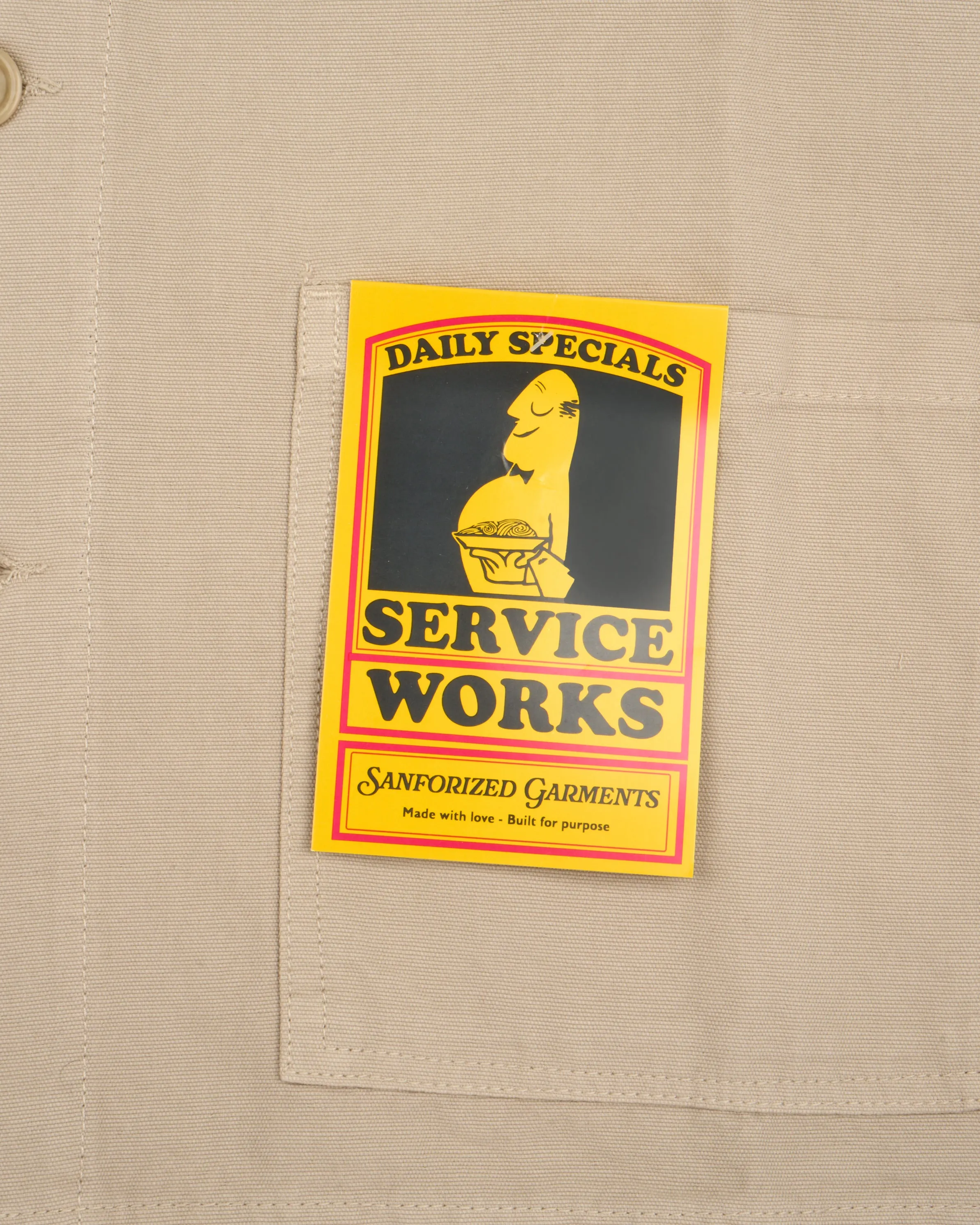 Service Works Classic Canvas Coverall Jacket - Stone