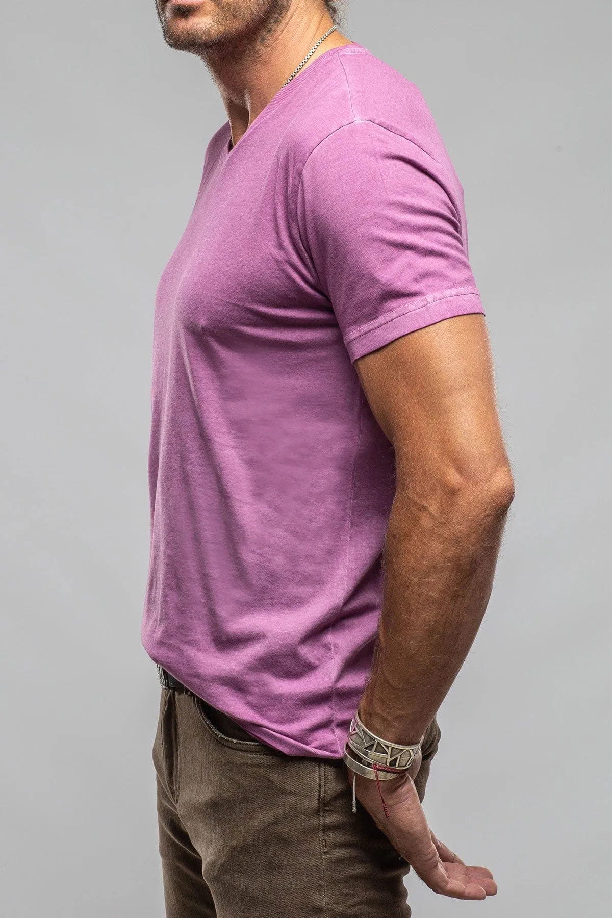 Siena Cotton V Neck In Plum