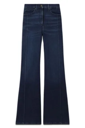 Stretch Cotton Wide Leg Jeans