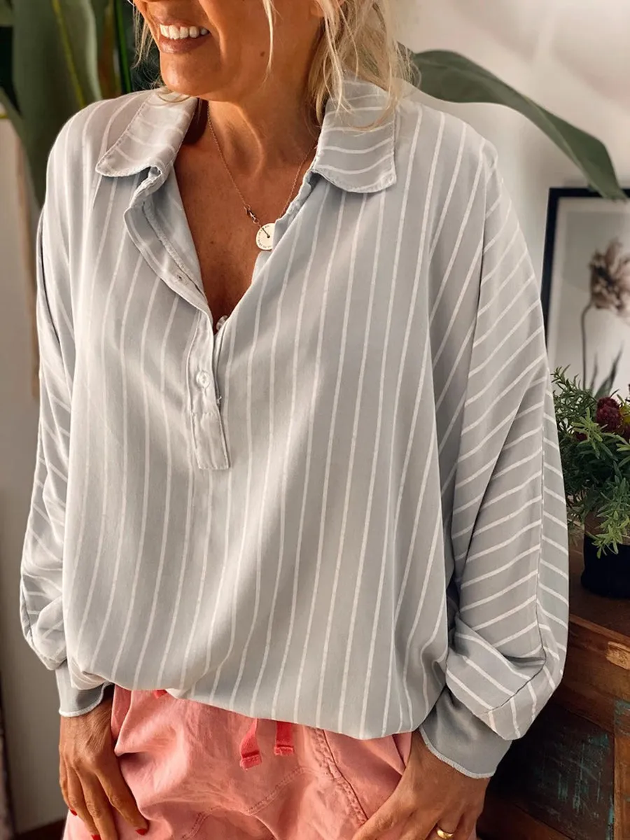 Striped Casual Loose Blouses