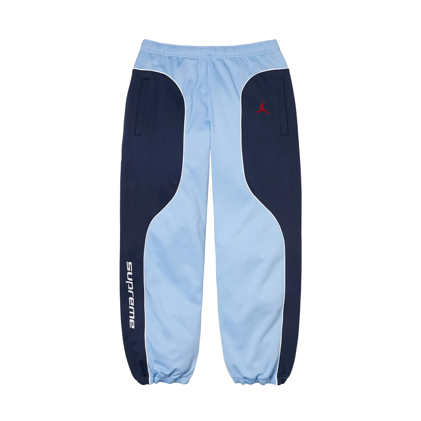 Supreme x Jordan Track Pants 'Light Blue/Navy'