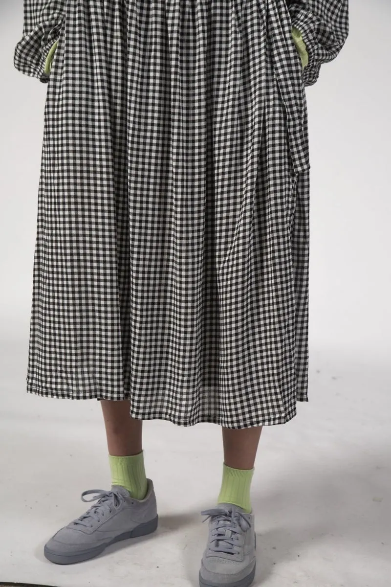 Thing Thing - Wrapped Up Dress - Black Gingham