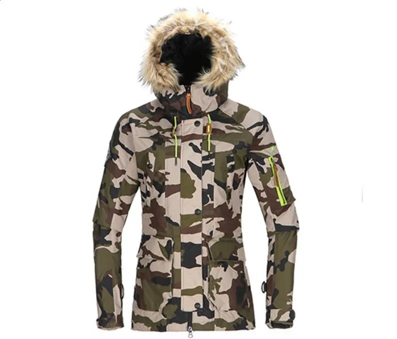 TOREAD Camouflage Warm Anti-Abrasion Ski Jacket