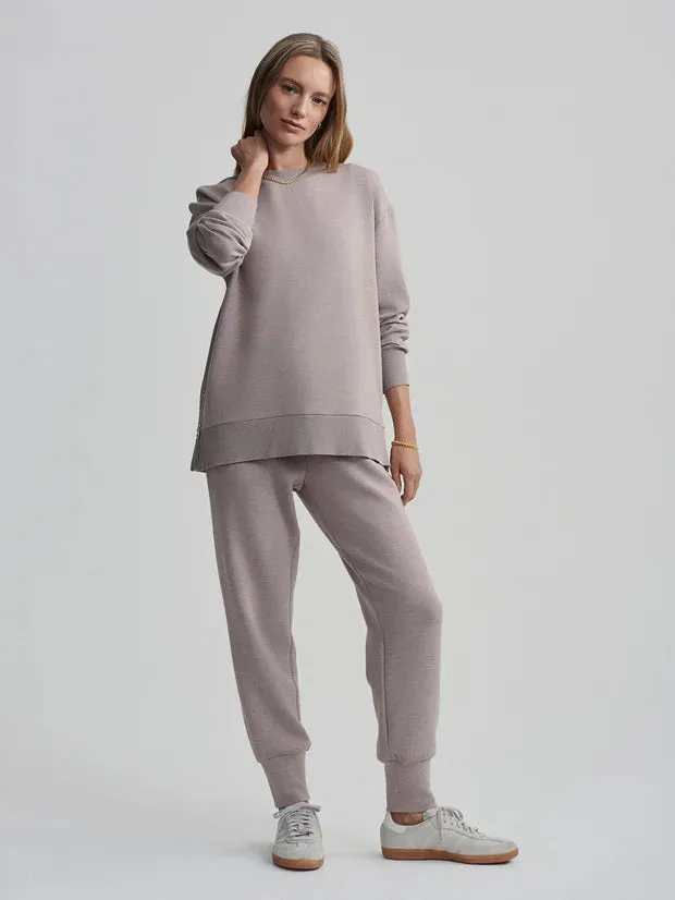 Varley Gabriella Sweat - Taupe Marl