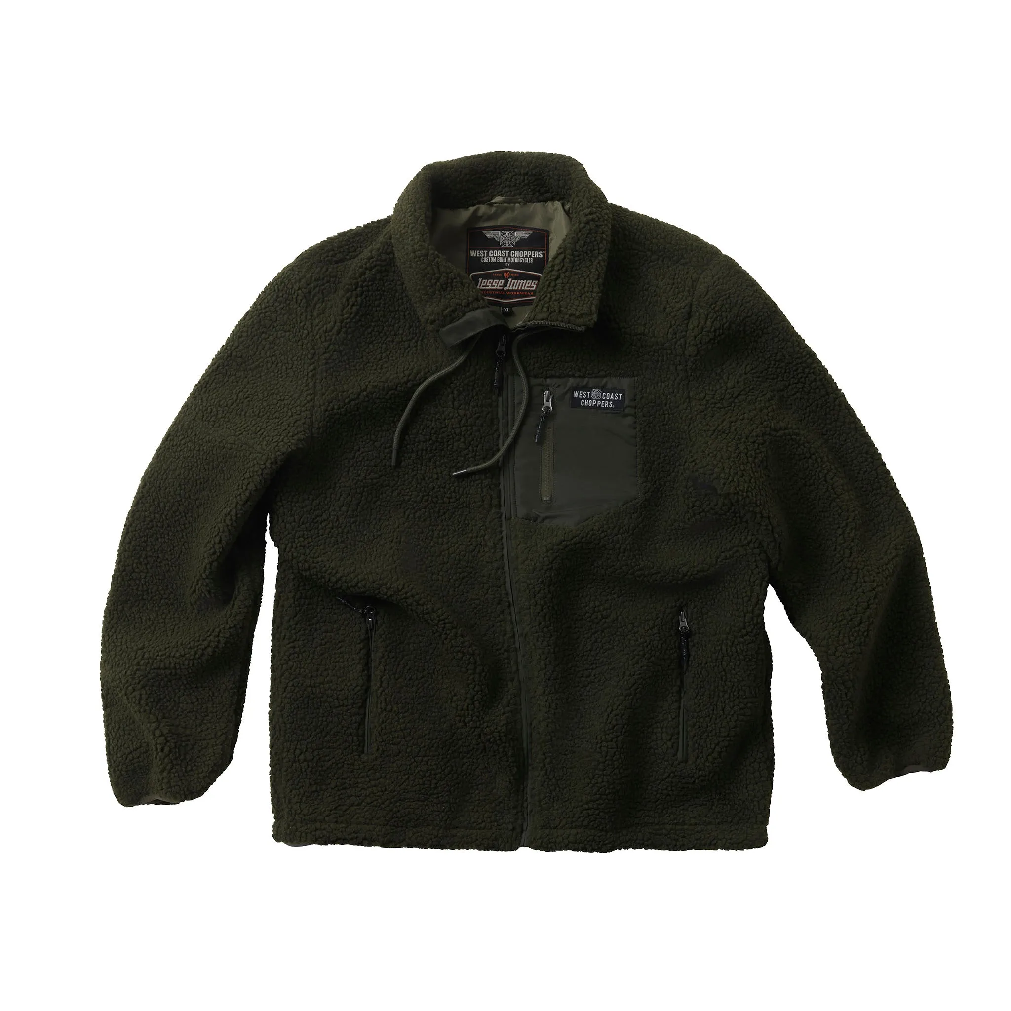 WCC ANVIL FLEECE JACKET - OLIVE GREEN