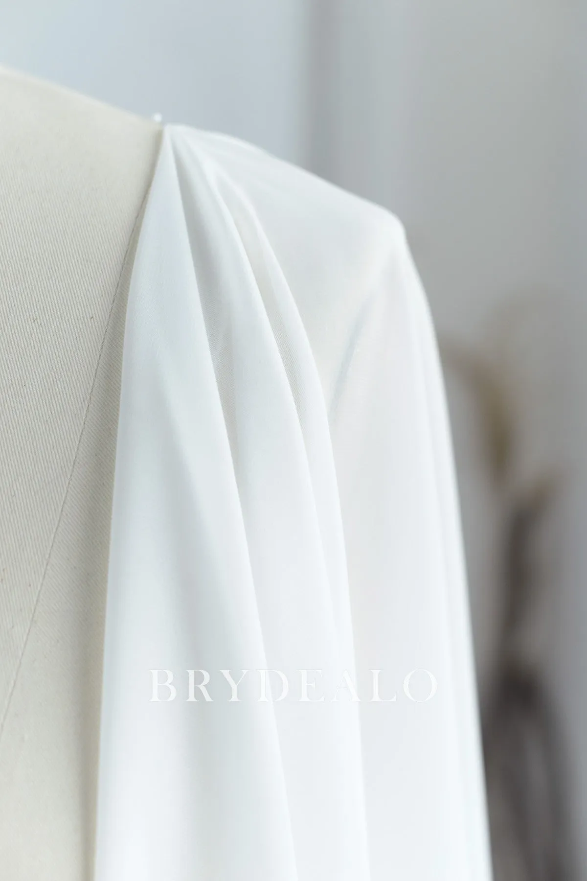 White Sheer Flowing 100D Chiffon Fabric Sold By Yard