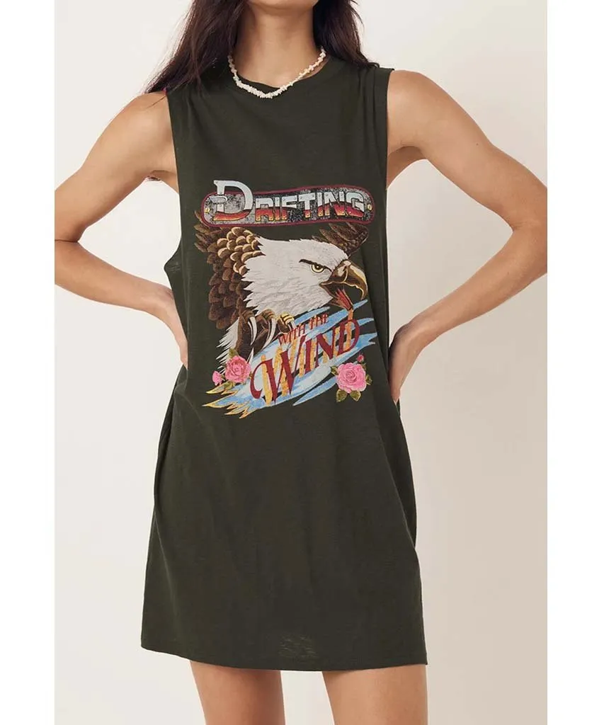 Wind Drifter Tank Dress Charcoal