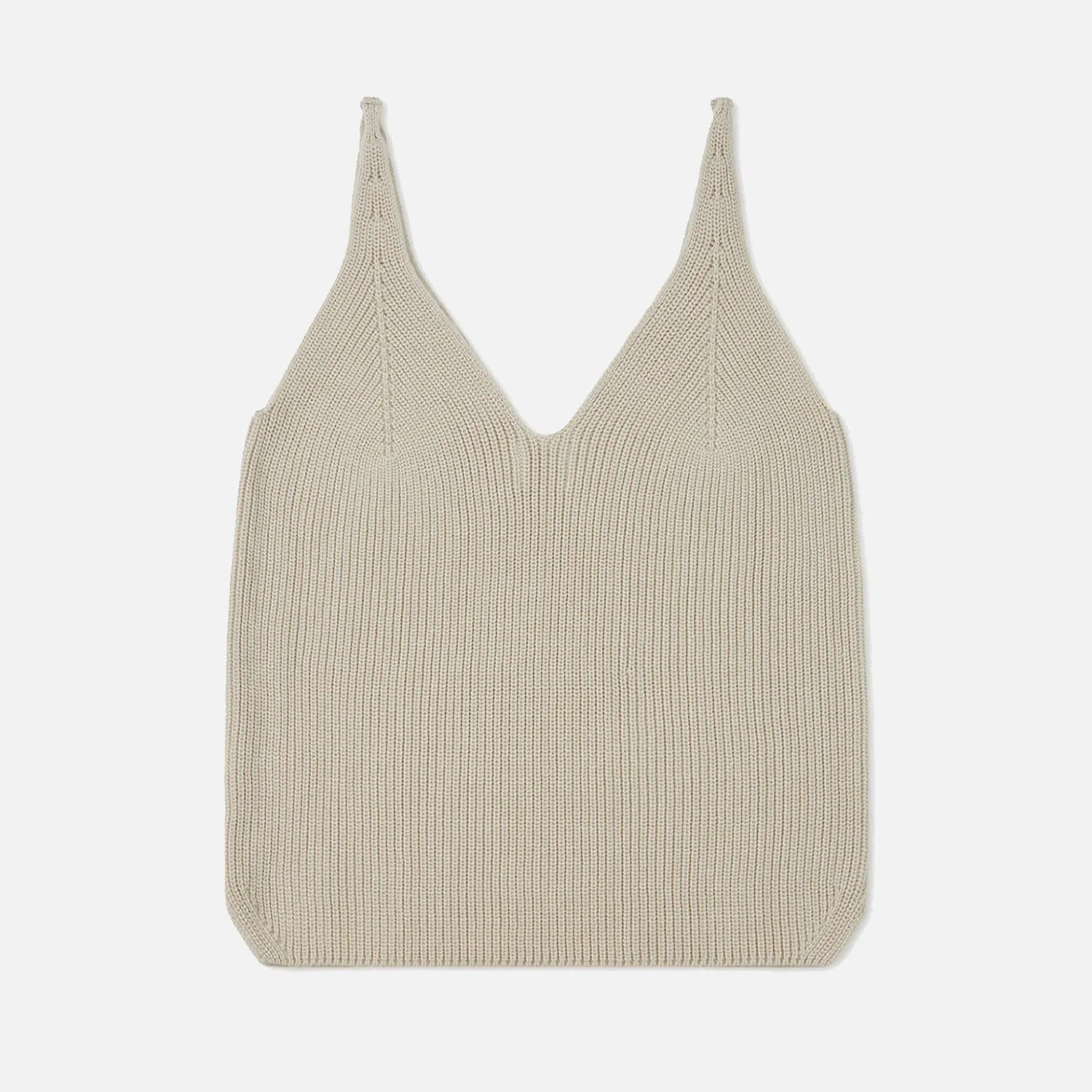 Womens Cotton Knit Top - Oyster